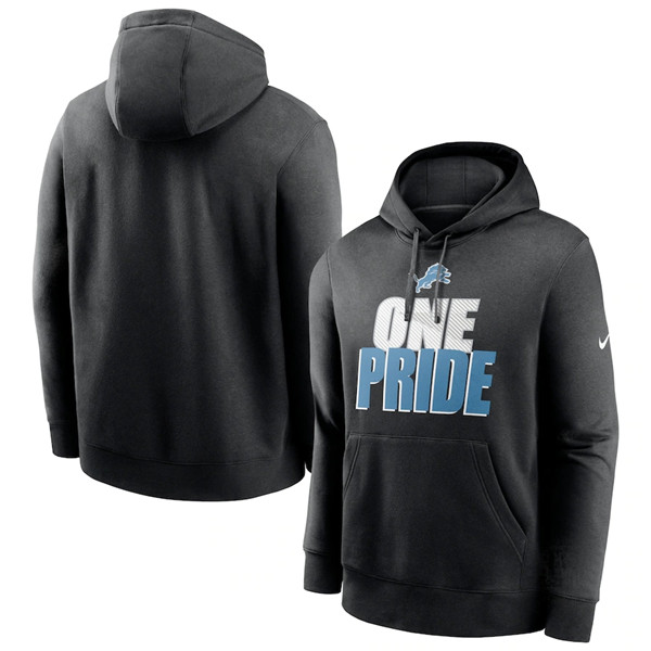 Men's Detroit Lions Black Fan Gear Local Club Pullover Hoodie Men's Detroit Lions Black Fan Gear Local Club Pullover Hoodie